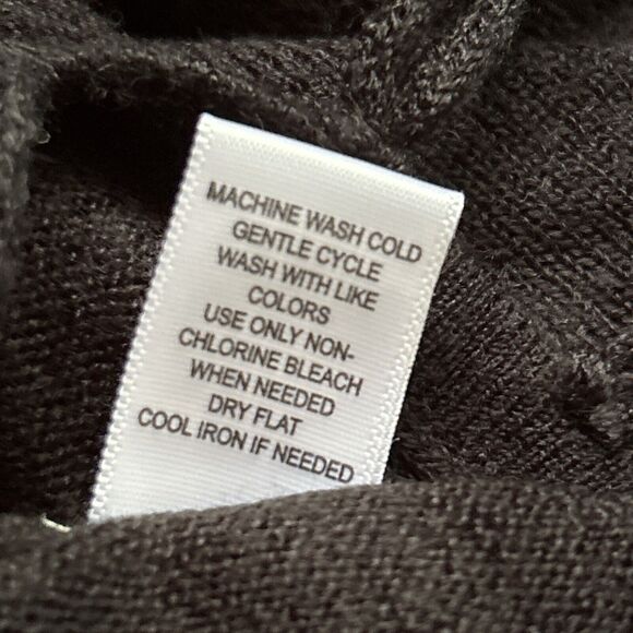 Birch NY Cowl Neck Sweater Top Black Fringe Long Sleeve Women's Small NWOT‎ - Picture 11 of 11